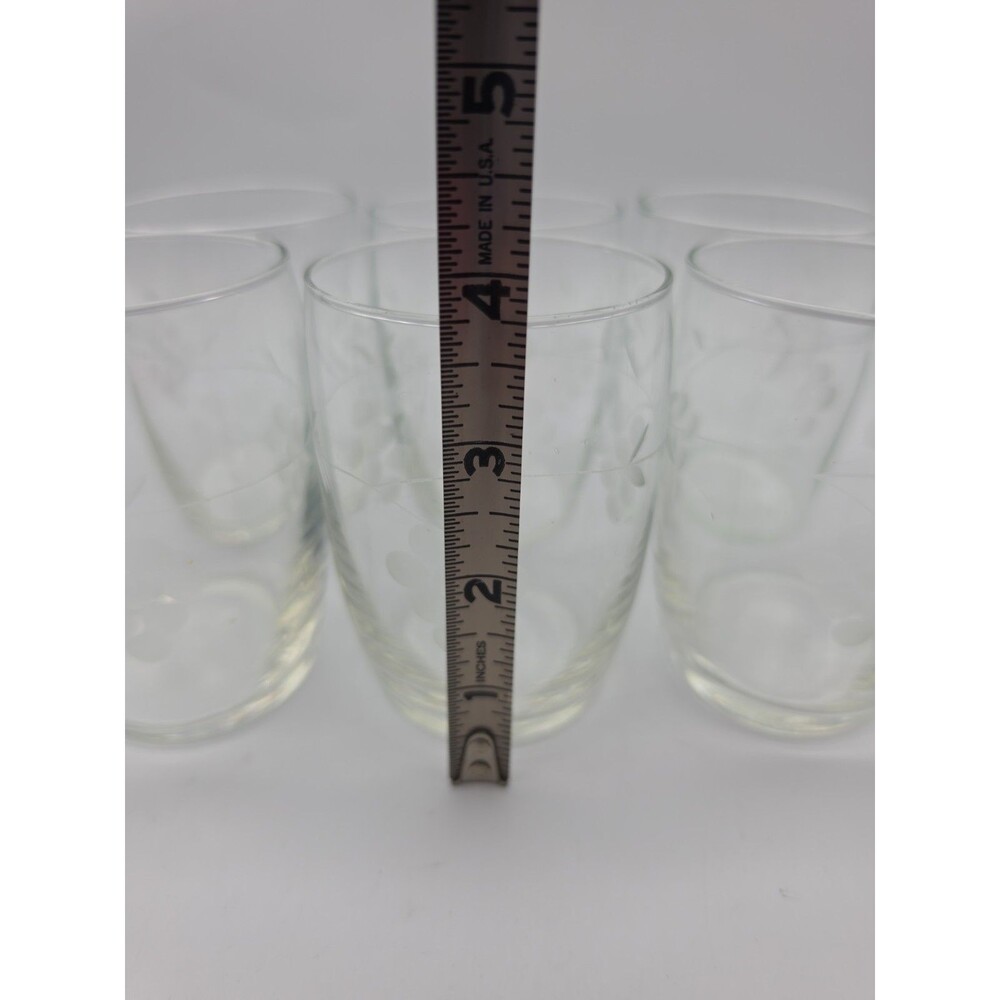 Vintage Etched Princess House Drinking Glasses Tumbler Grape Design Lot of 6 - Picture 4 of 8